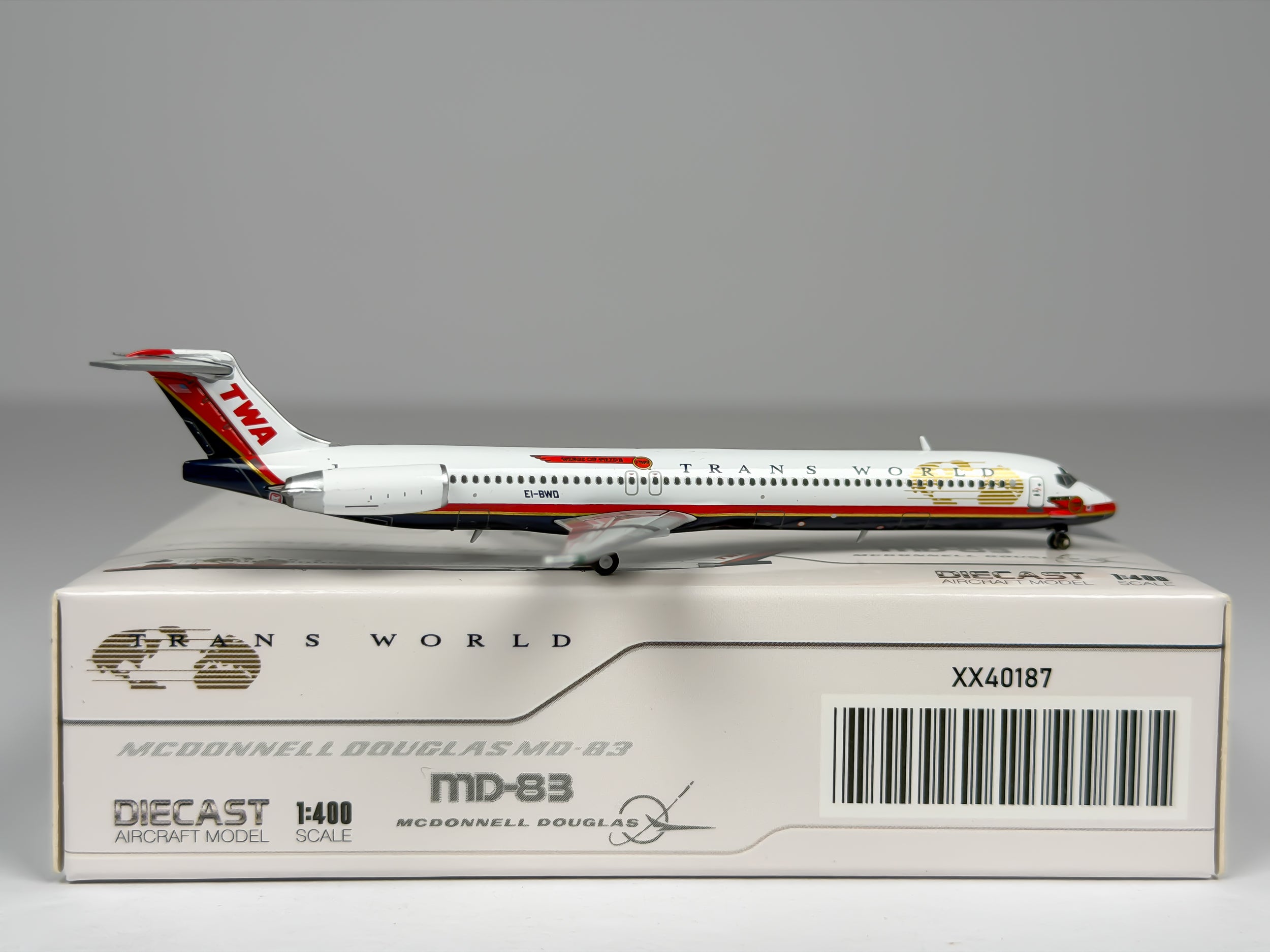 Trans World Airlines (TWA) McDonnell Douglas MD-83 1:400 JC Wings EI-BWD (XX40187)
