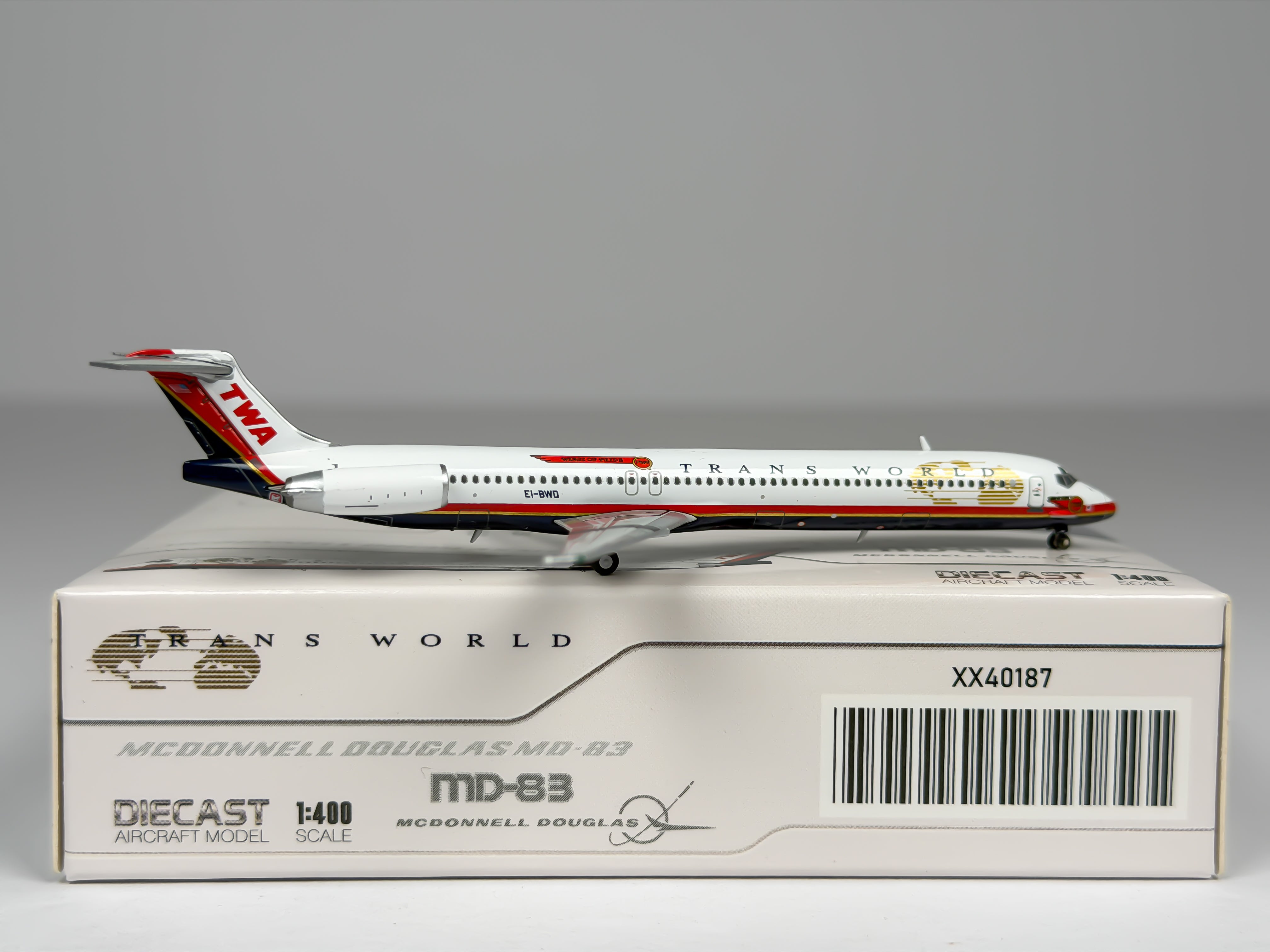 Trans World Airlines (TWA) McDonnell Douglas MD-83 1:400 JC Wings EI-BWD (XX40187)