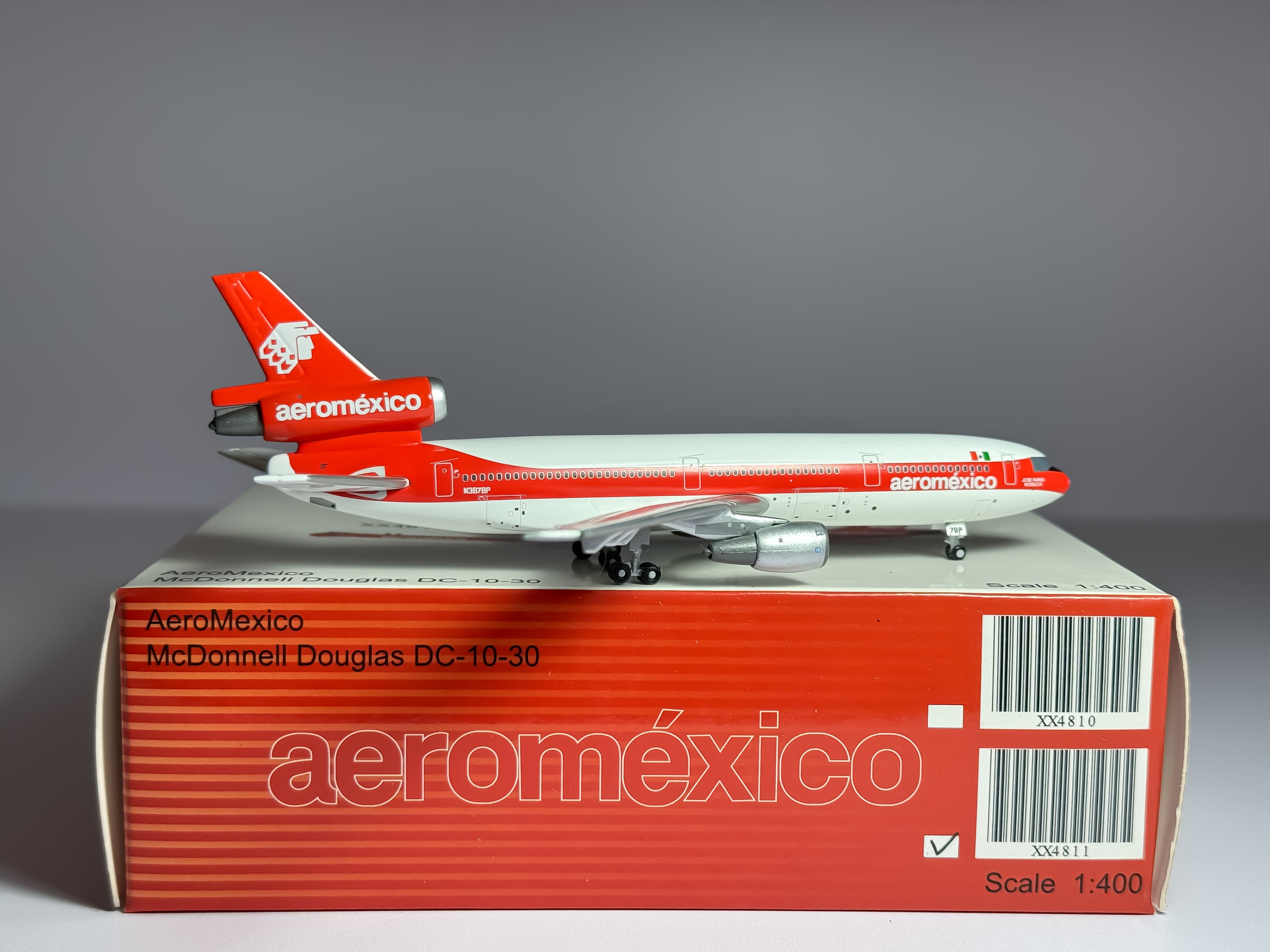 Aeromexico McDonnell Douglas DC-10-30 1:400 JC Wings N3878P (XX4811)