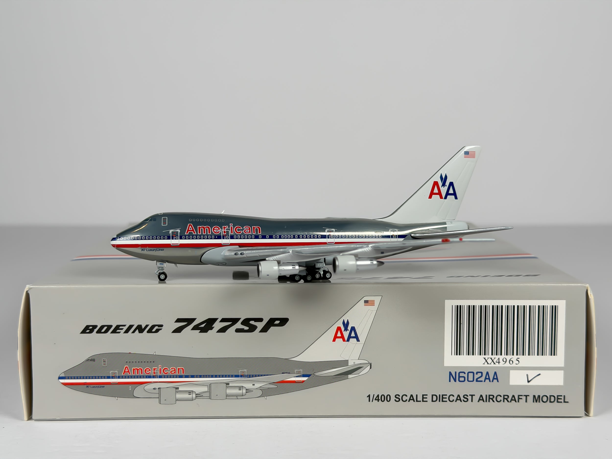 American Airlines Boeing 747SP 1:400 JC Wings N602AA (XX4965)