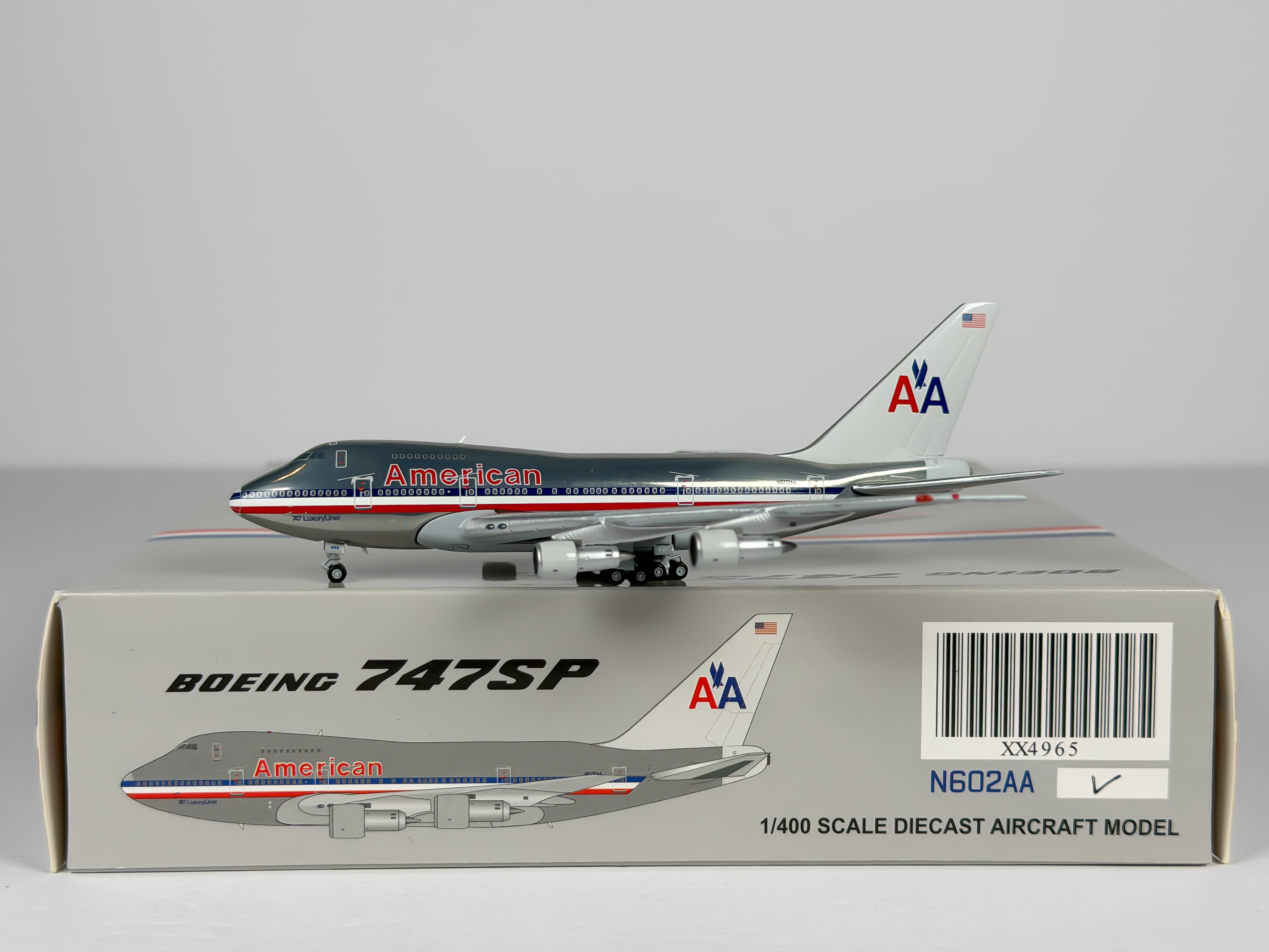 American Airlines Boeing 747SP 1:400 JC Wings N602AA (XX4965)