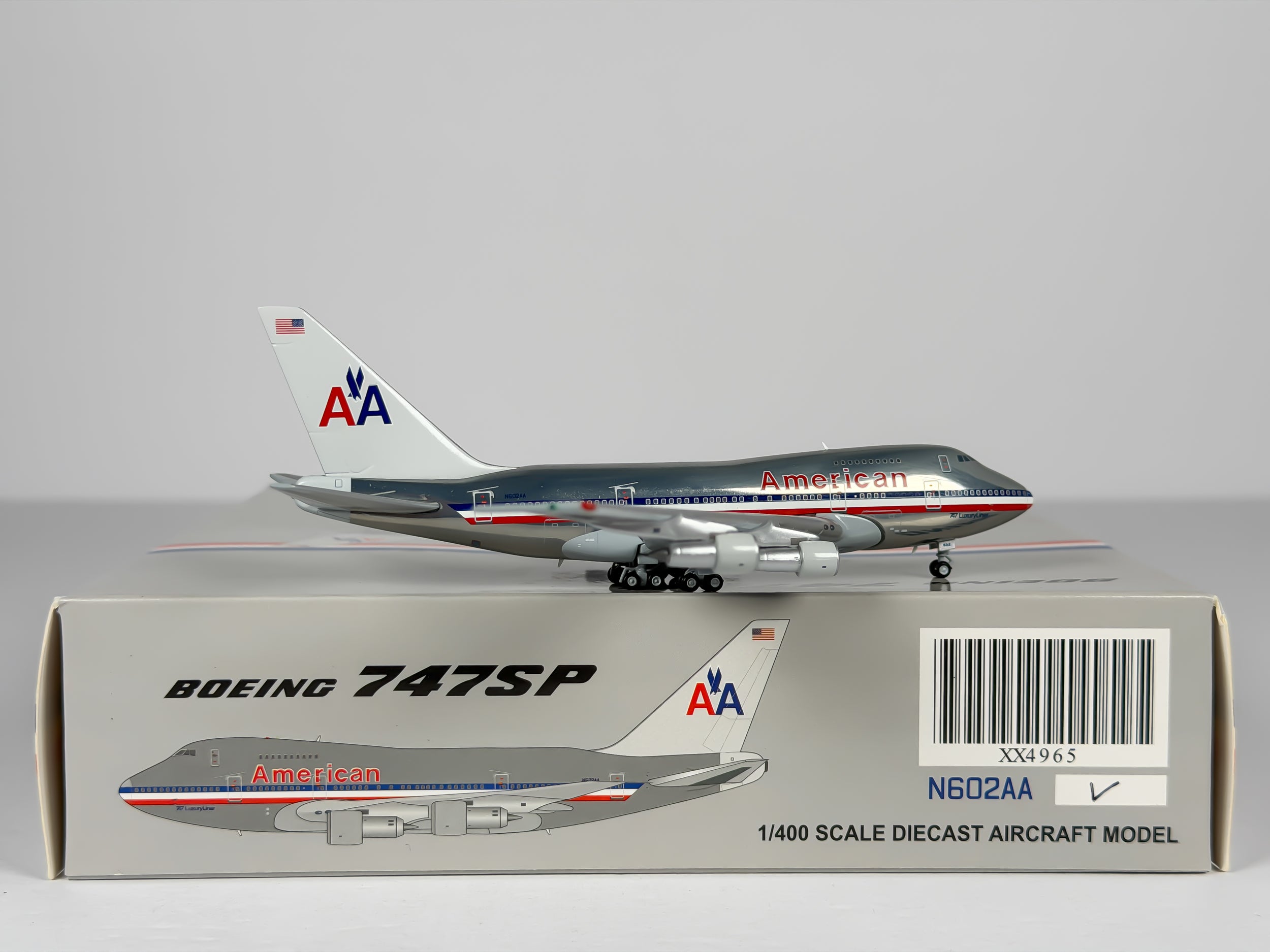 American Airlines Boeing 747SP 1:400 JC Wings N602AA (XX4965)