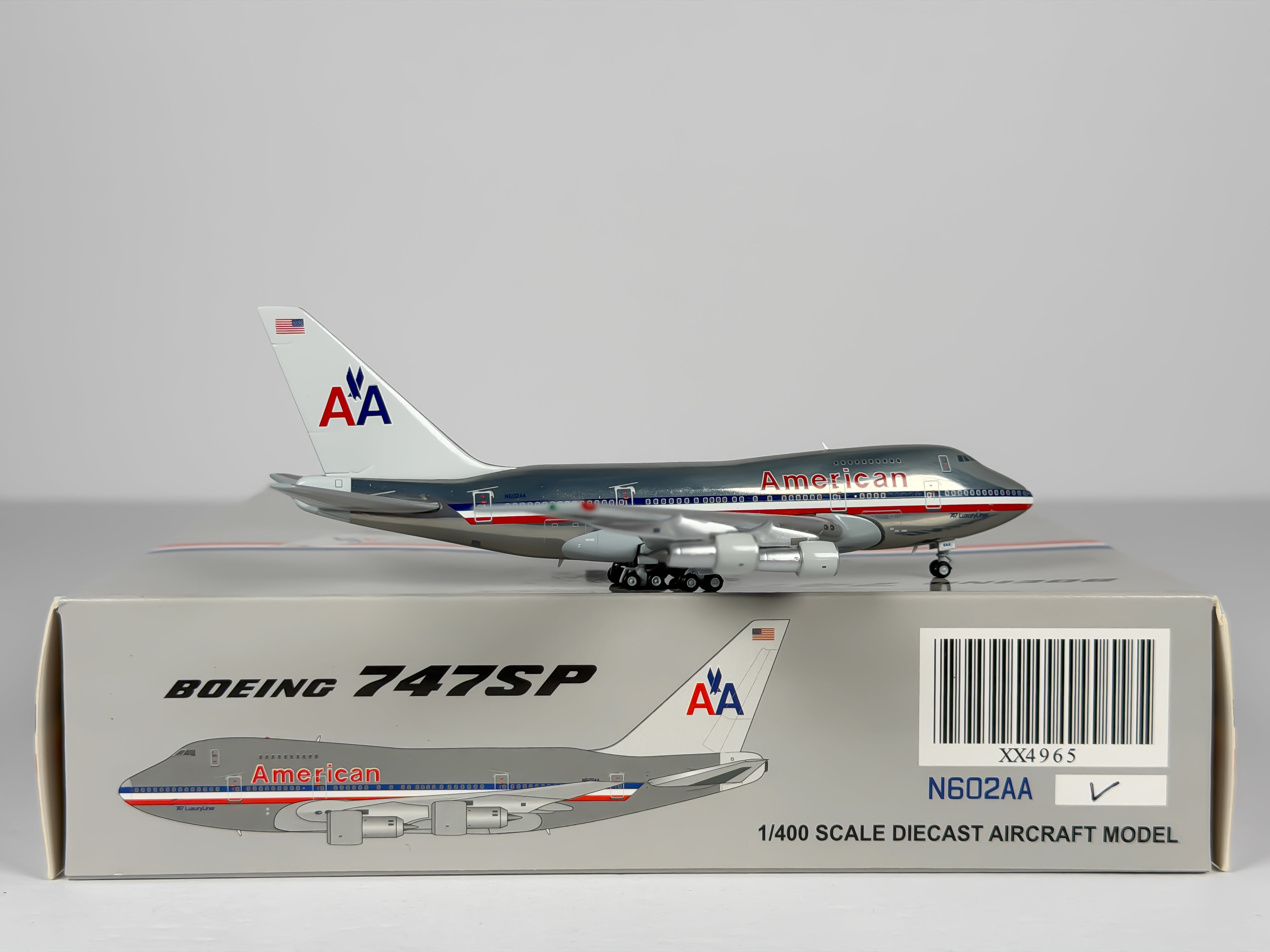 American Airlines Boeing 747SP 1:400 JC Wings N602AA (XX4965)