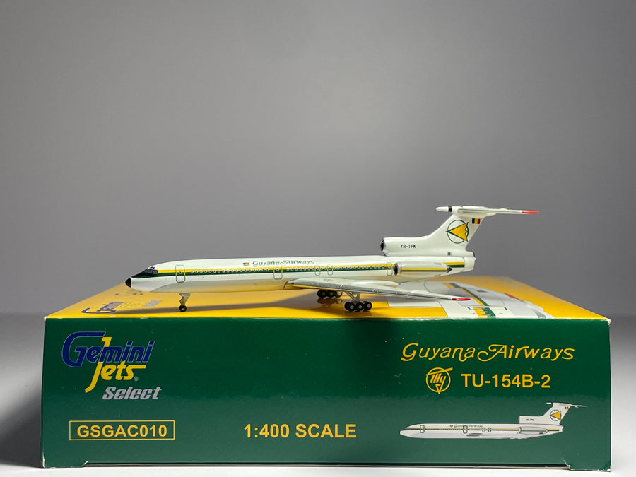 Gemini Jets 1:400 Guyana Airlines Tupolev TU-154B YR-TPK green/yellow cheatline GSGAC010