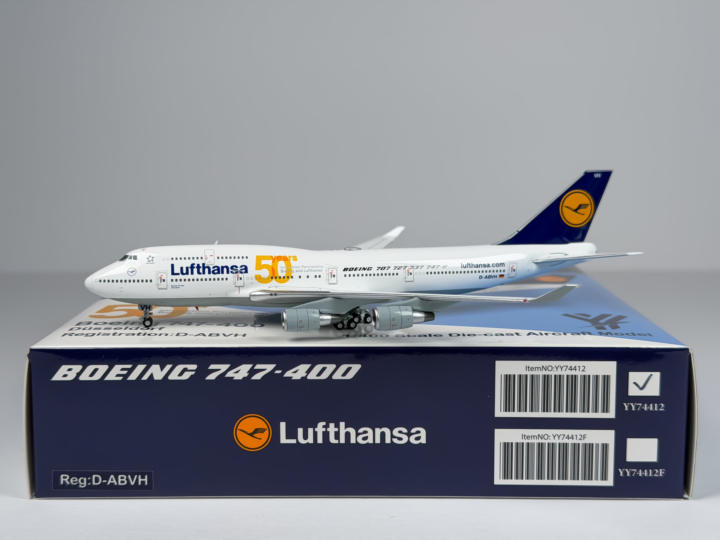 Lufthansa Boeing 747-400 1:400 YY Wings D-ABVH (YY74412)