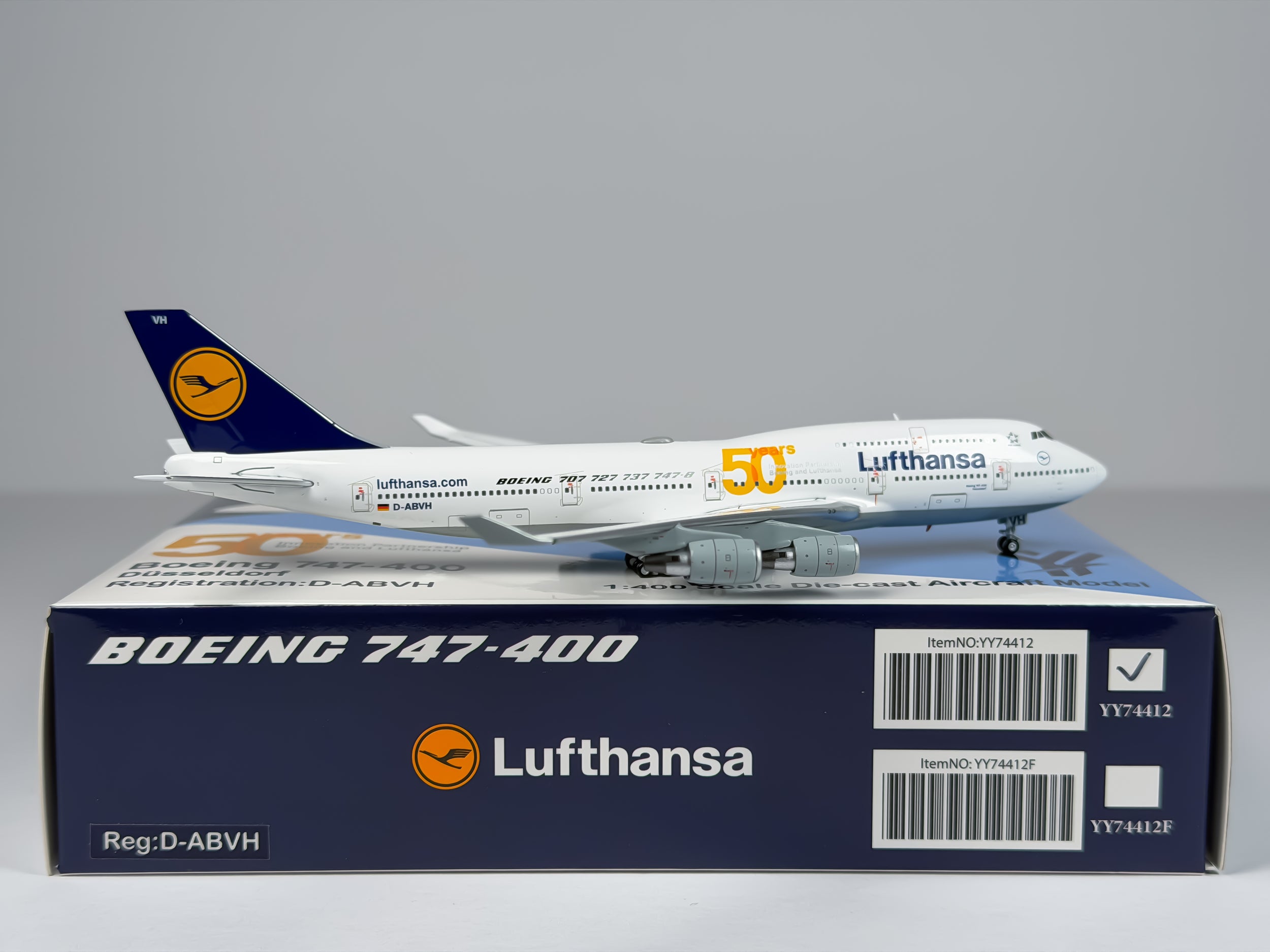 Lufthansa Boeing 747-400 1:400 YY Wings D-ABVH (YY74412)