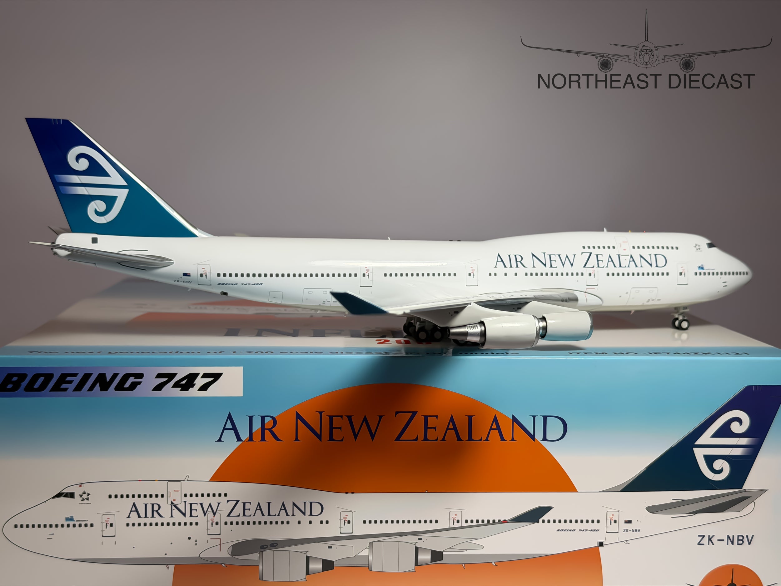 Air New Zealand Boeing 747-400 1:200 Inflight200 ZK-NBV (IF744ZK1121)
