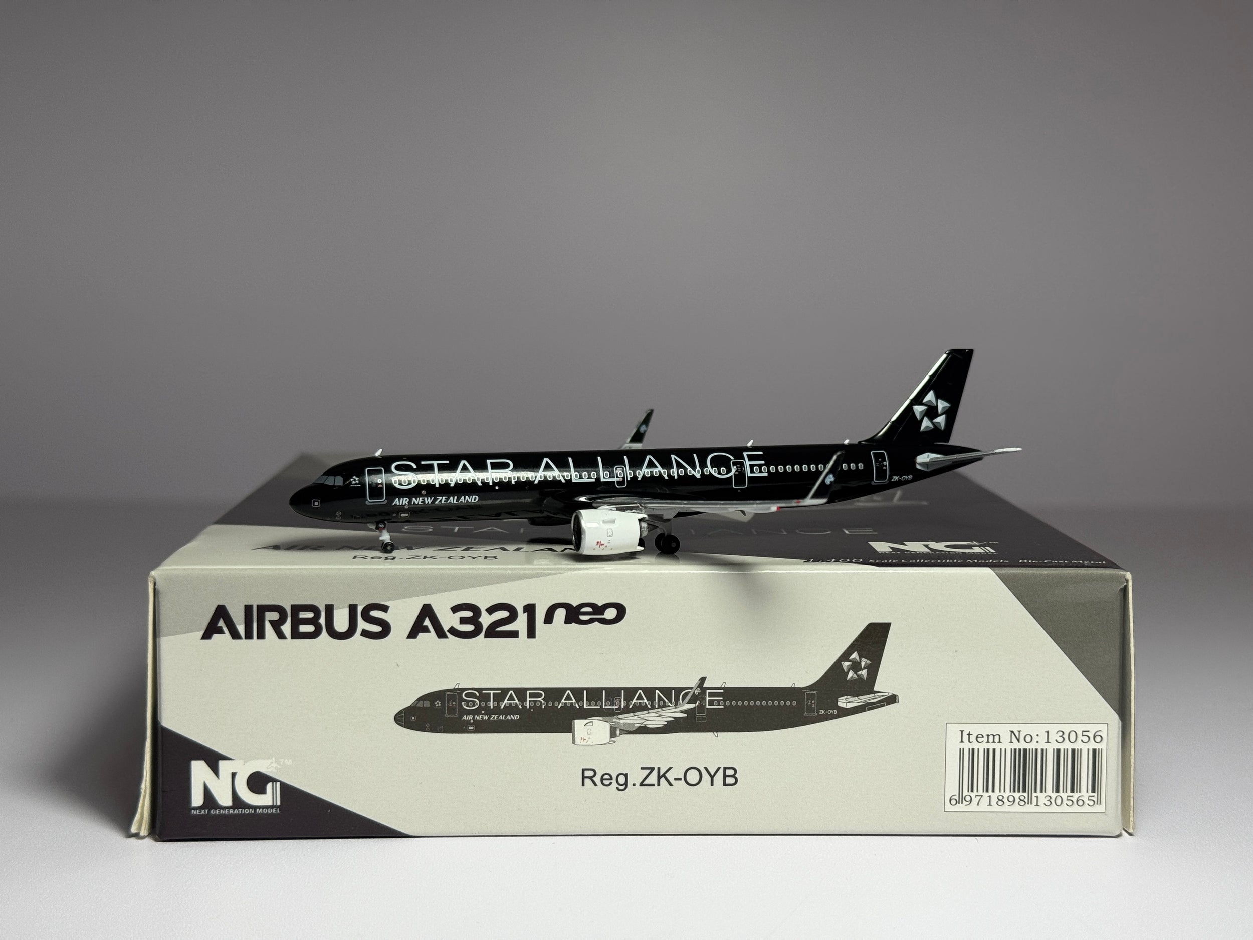 NG Models 1:400 Air New Zealand Airbus A321neo ZK-OYB All Blacks Star Alliance 13056