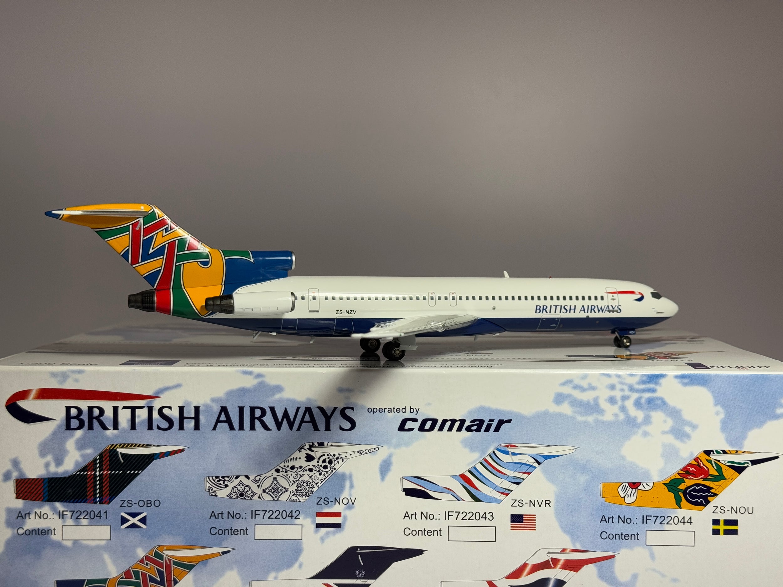 Inflight200 1:200 British Airways Boeing 727-200 ZS-NZV World Tail Ireland IF722045