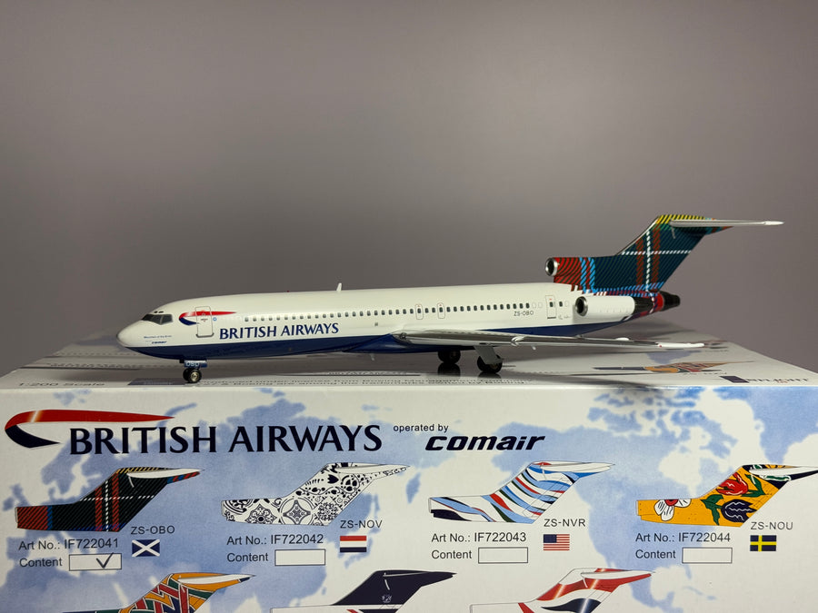 Inflight200 1:200 British Airways Boeing 727-200 ZS-OBO Scotland World Tail IF722041
