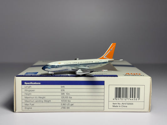 Aviation400 1:400 South African Airways Boeing 737 ZS-SBM 1960s livery AV4732005