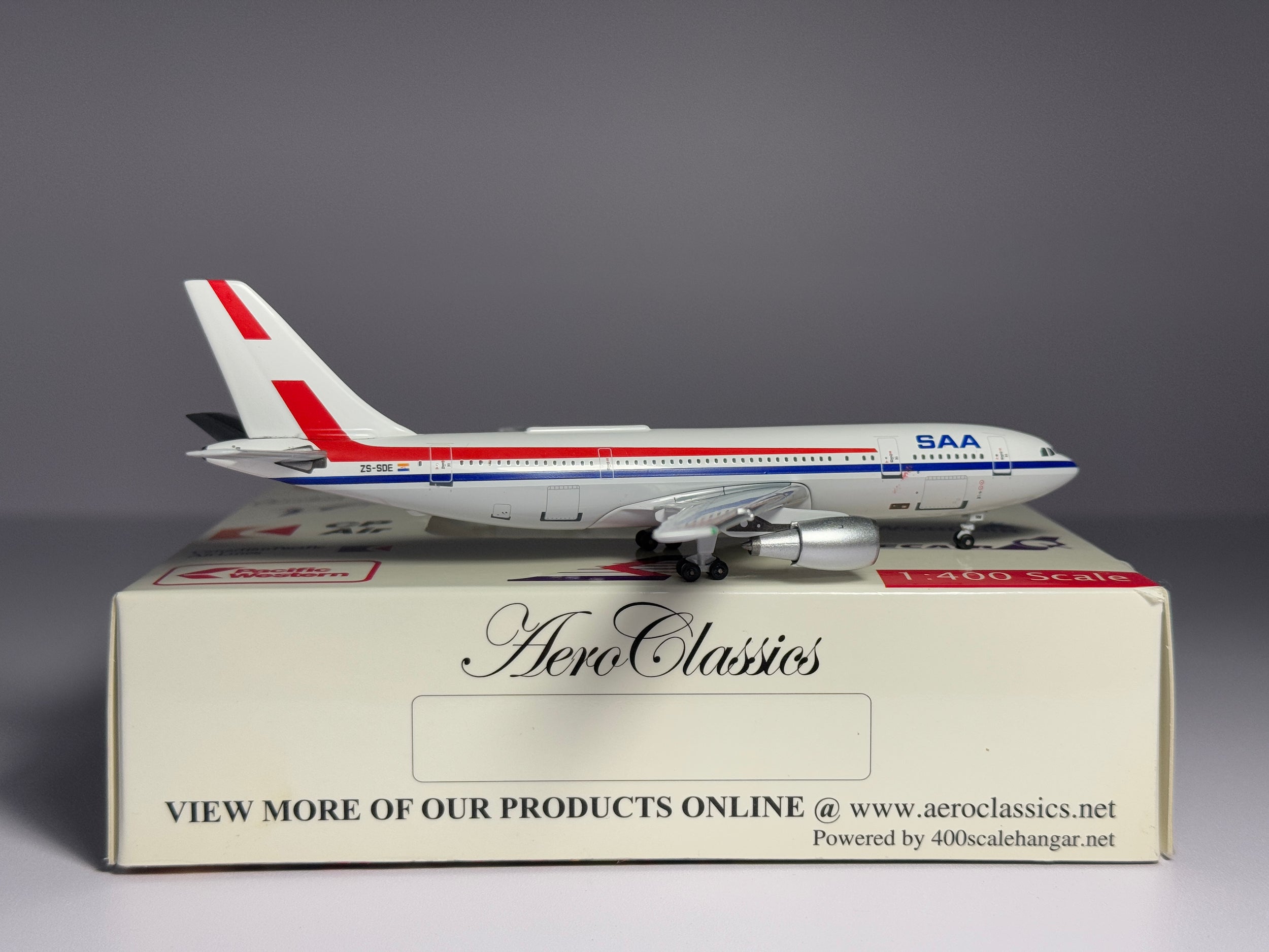 Aeroclassics 1:400 South African Airways Airbus A300 ZS-SDE Wardair hybrid ACZSSDE