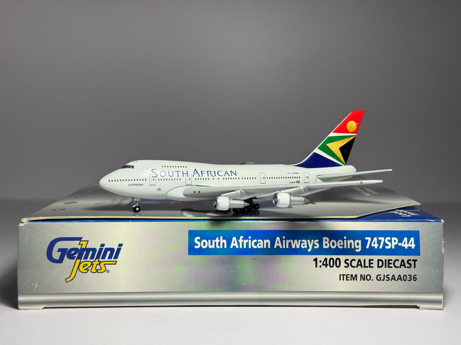 Gemini Jets 1:400 South African Airways Boeing 747SP ZS-SPB 1980s colors GJSAA036