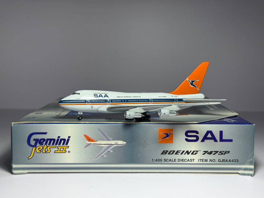 Gemini Jets 1:400 South African Airways Boeing 747SP ZS-SPE 1960s colors GJSAA433